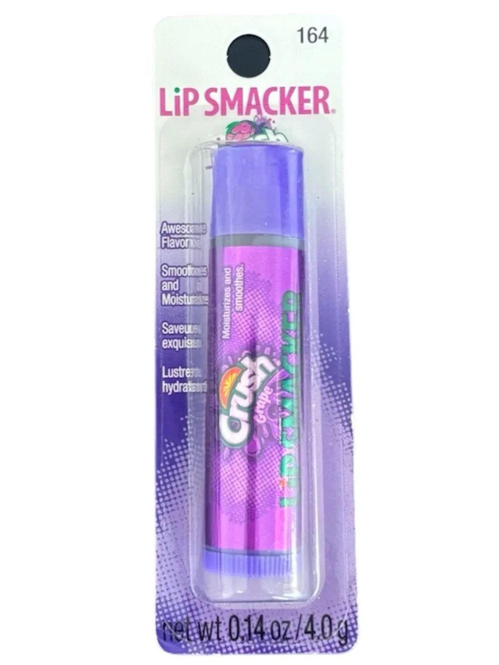 Vintage Bonne Bell LIP SMACKER Grape Y2K RARE NEW SEALED Bubble Font Purple